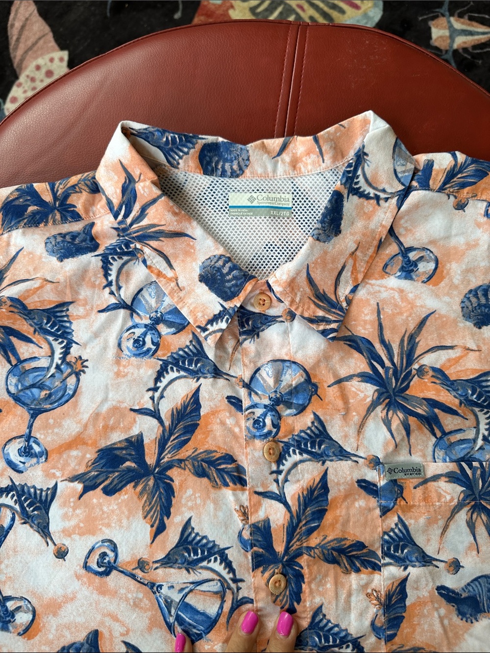 Columbia PFG Men’s 2XL Short Sleeve Vented Shirt. Vented, Fun, Tropical